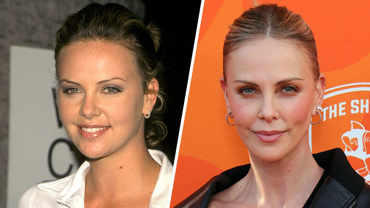 Шерлиз Терон в 1996 и 2025 году.