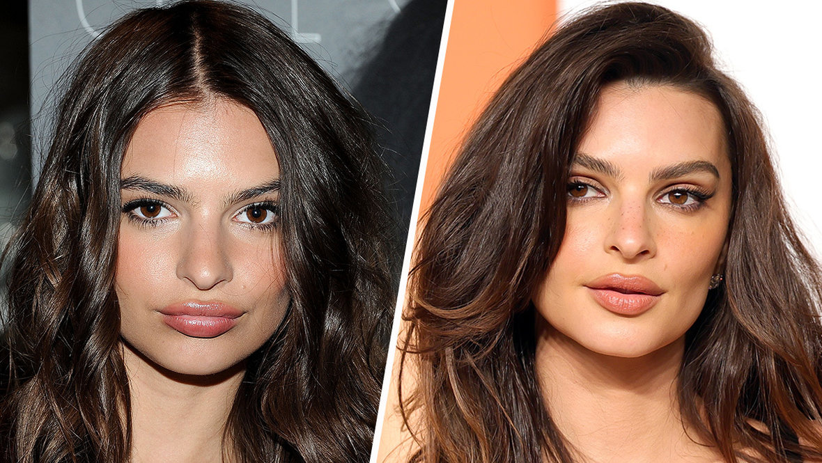 Эмили Ратаковски в 2012 и 2025 году.