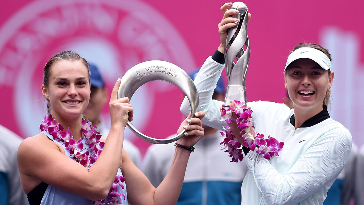 Теннисистки Арина Соболенко и Мария Шарапова