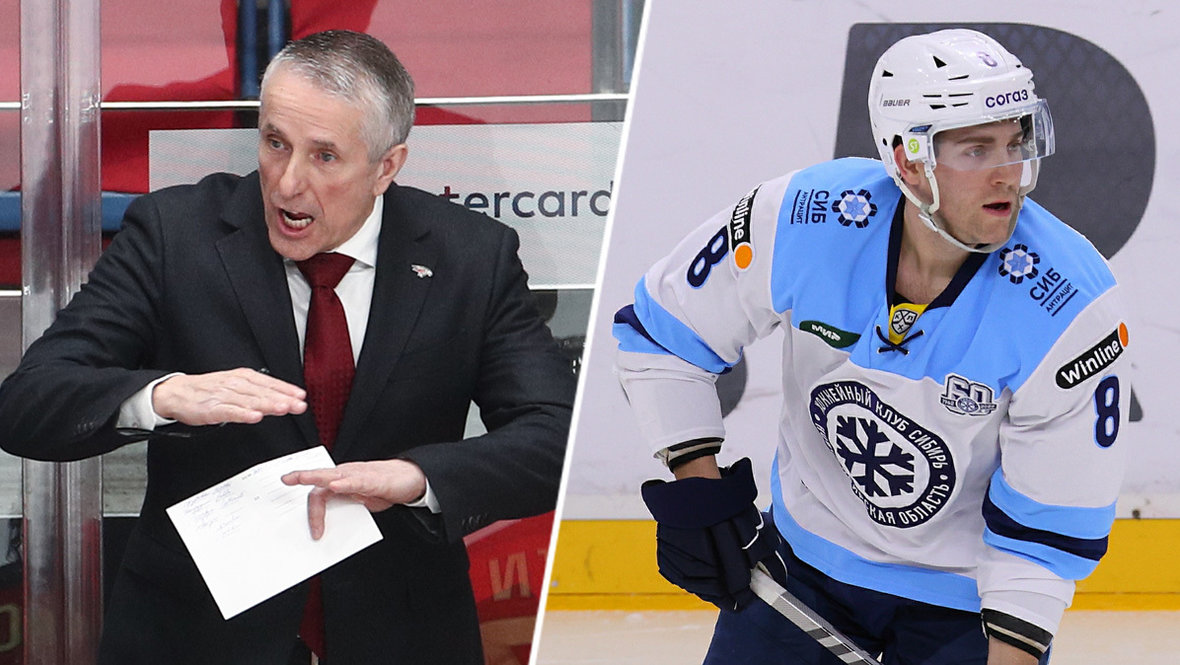 Тренер Боб Хартли и хоккеист Тревор Мерфи