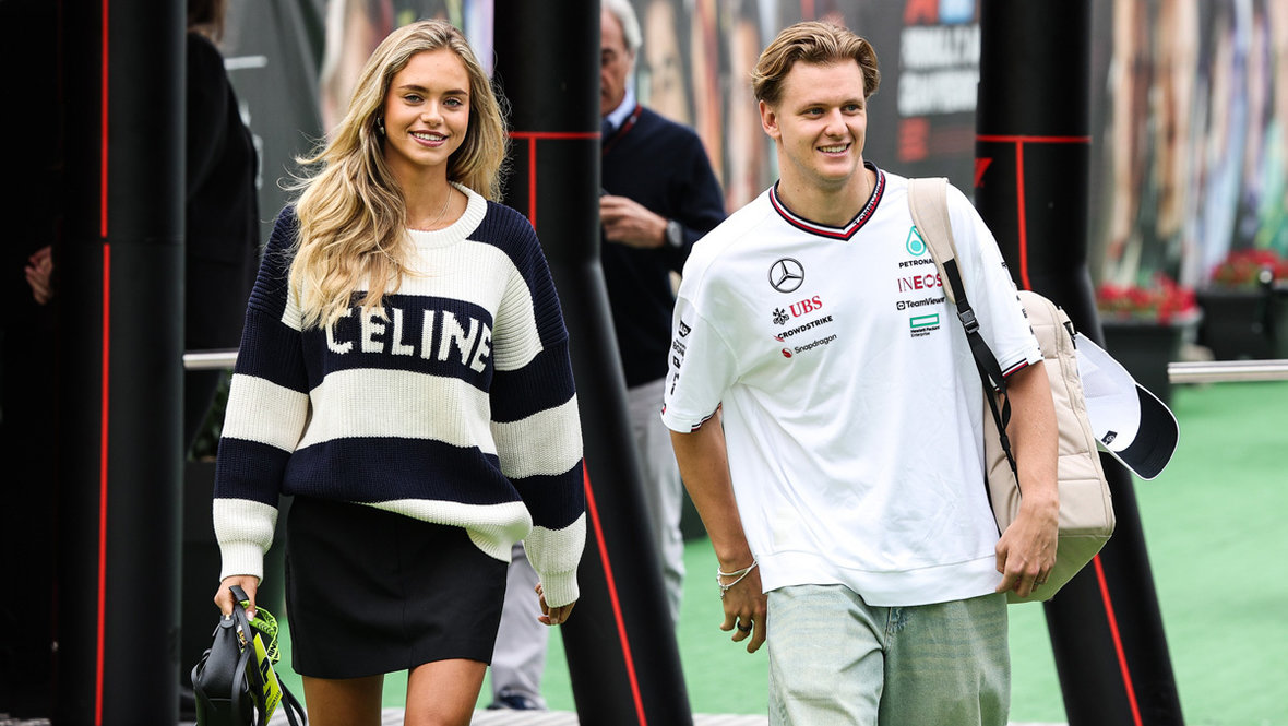 Лайла Хасанович и Мик Шумахер. Модель Лайла Хасанович и автогонщик Мик Шумахер