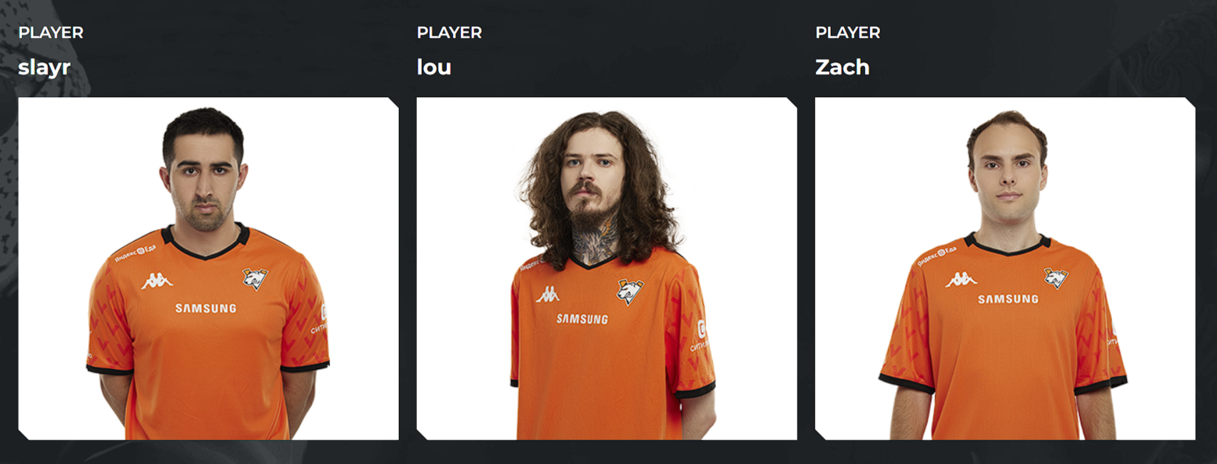 Участники действующего ростера по Apex Legends.