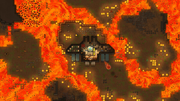 Скриншот с новым лавовым биомом.