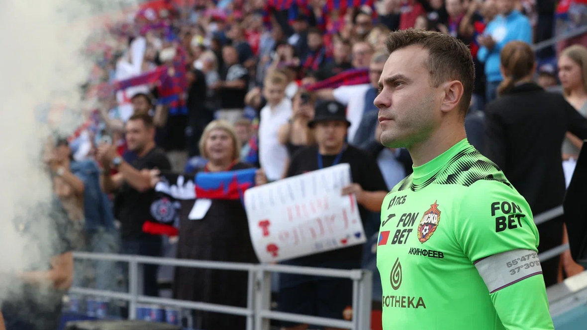 4 августа 2024 года. «ВЭБ Арена». Игорь Акинфеев выводит команду на матч с «Оренбургом».