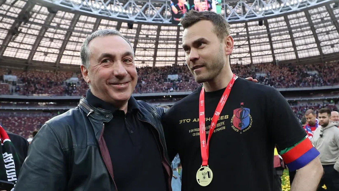 11 июня 2023 года. Москва. Лужники. Суперфинал Кубка России. «Краснодар» — ЦСКА — 1:1 (пен. — 5:6). Евгений Гинер и Игорь Акинфеев.