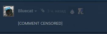 Пример комментария в Steam.
