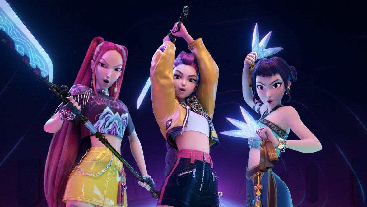 Кадр из мультфильма «Кейпоп-охотницы на демонов», реж. Крис Аппельханс, Мэгги Кан, Netflix