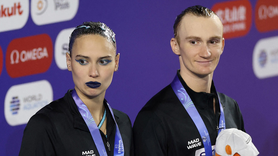 Майя Гурбанбердиева и Александр Мальцев. Синхронисты Майя Гурбанбердиева и Александр Мальцев