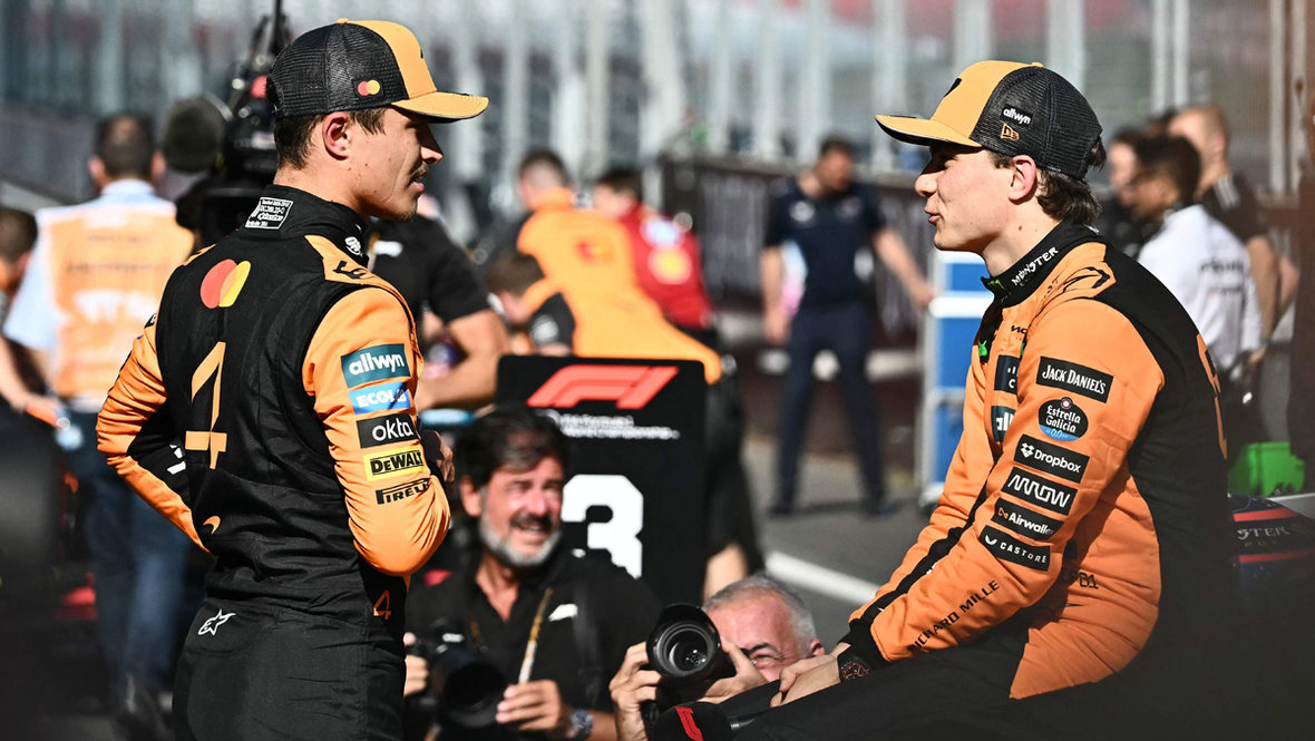 Ландо Норрис и Оскар Пиастри. Автогонщики Ландо Норрис и Оскар Пиастри