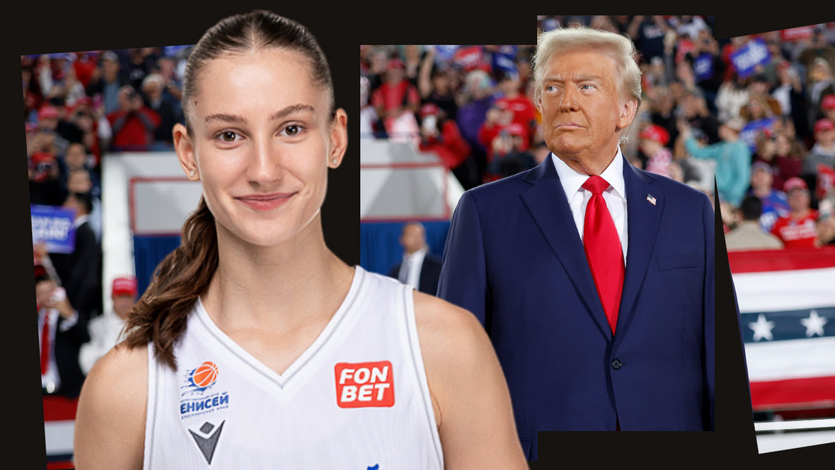 Баскетболистка Анастасия Буланова и президент США Дональд Трамп