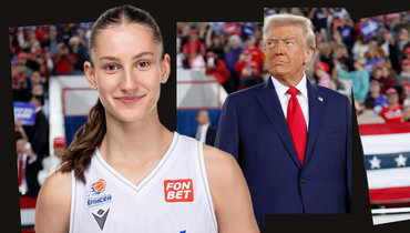 Баскетболистка Анастасия Буланова и президент США Дональд Трамп