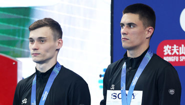 Прыгуны в воду Никита Шлейхер и Руслан Терновой