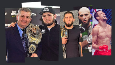 Абдулманапа и Хабиб Нурмагомедовы, Ислам Махачев, Мовлид Хайбулаев и Усман Нурмагомедов