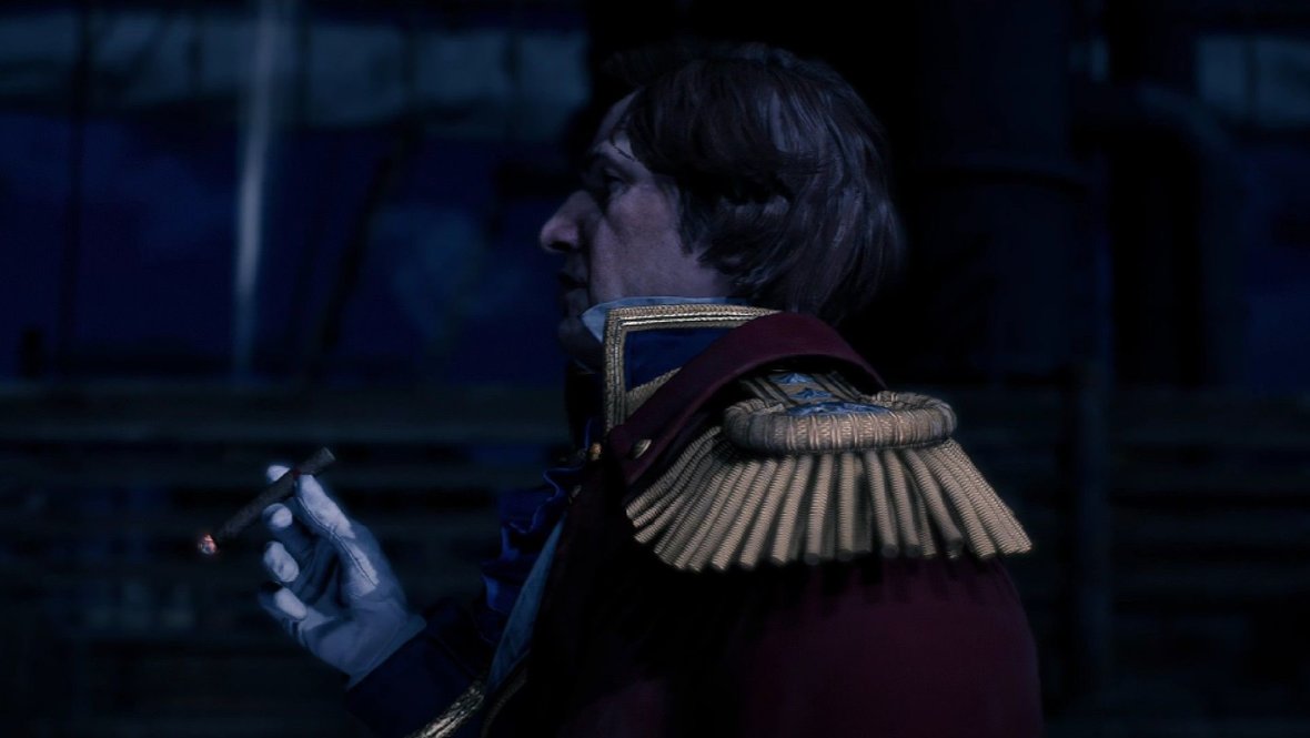 Мэтью Перри на корабле около Японии.