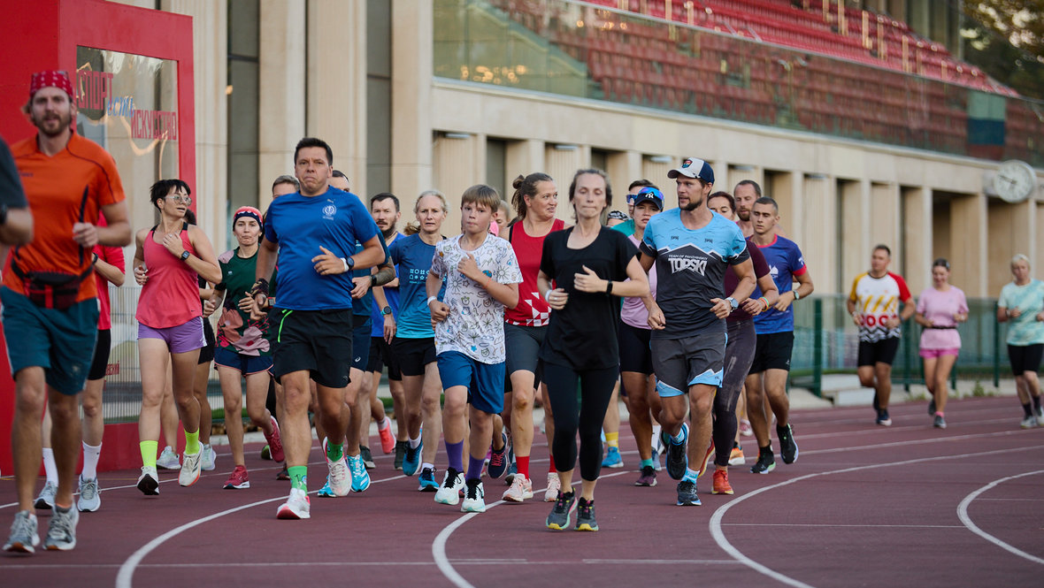 Тренировка по бегу.