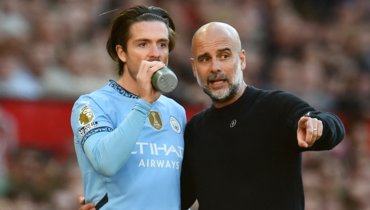 Джек Грилиш и Хосеп Гвардиола.