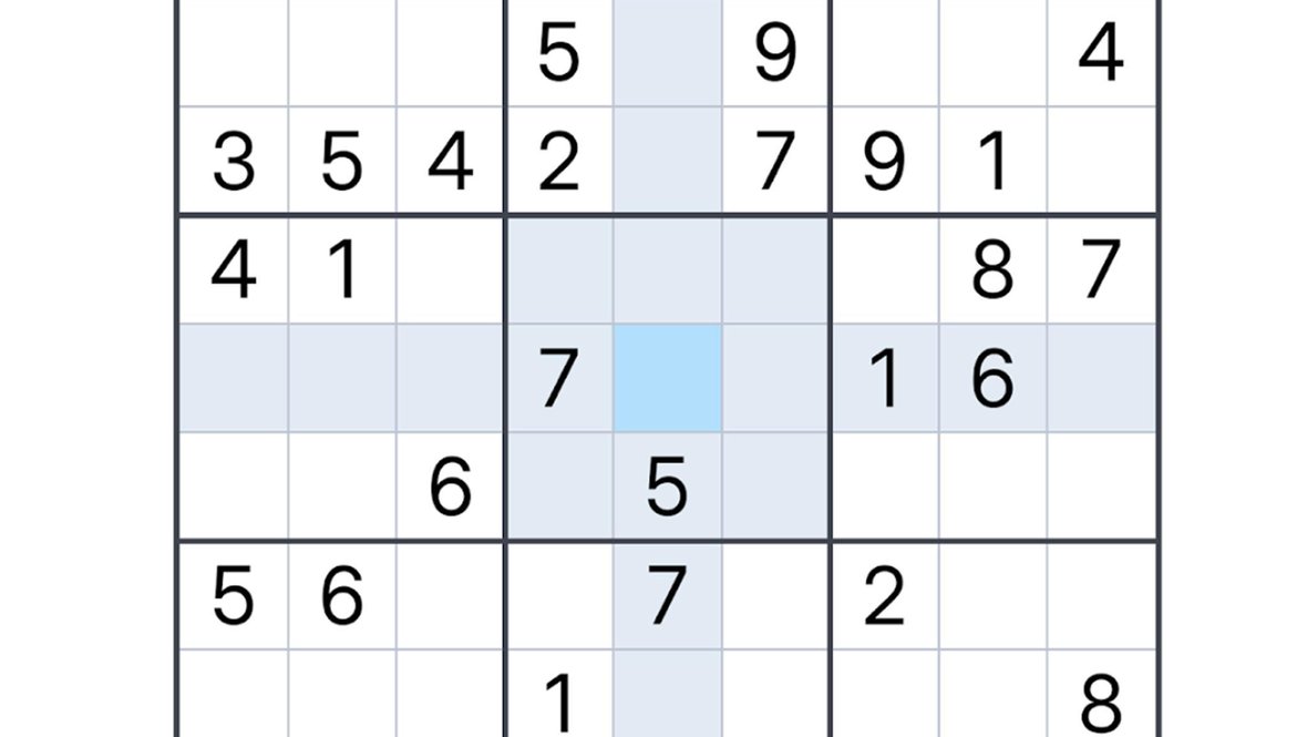 Одна из карт в судоку.