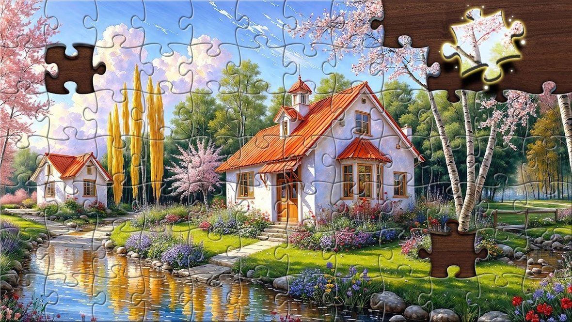 Один из пазлов в Jigsawscapes.