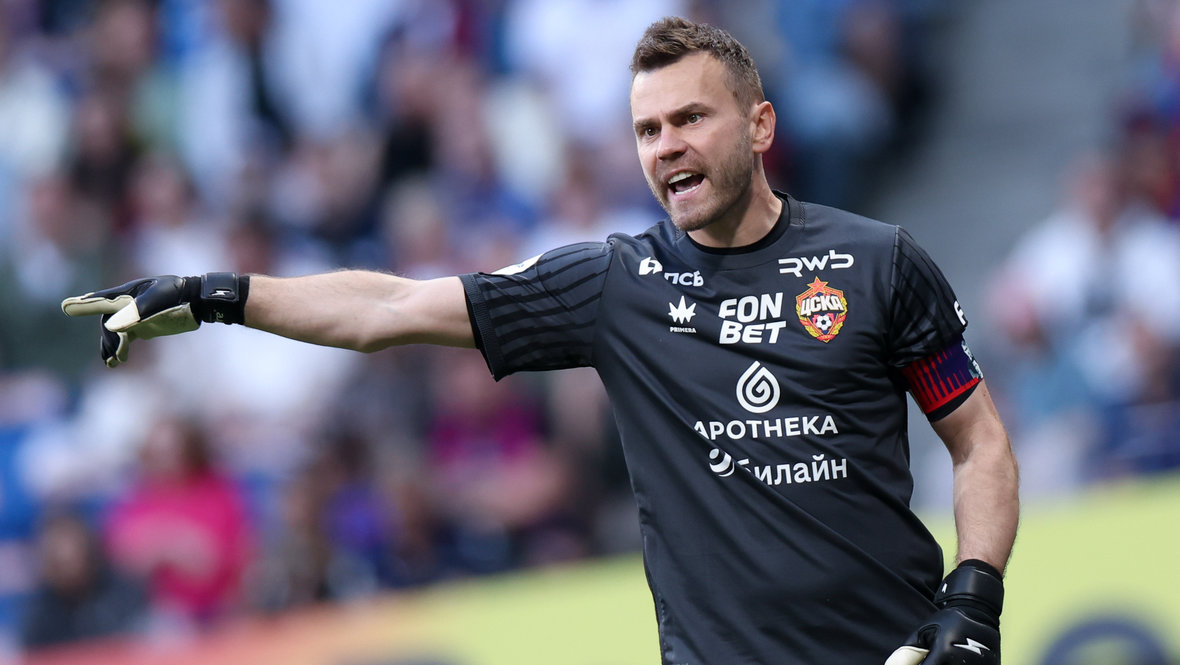 Вратарь ЦСКА Игорь Акинфеев.