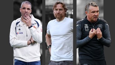 Фабио Челестини, Валерий Карпин и Андрей Талалаев.