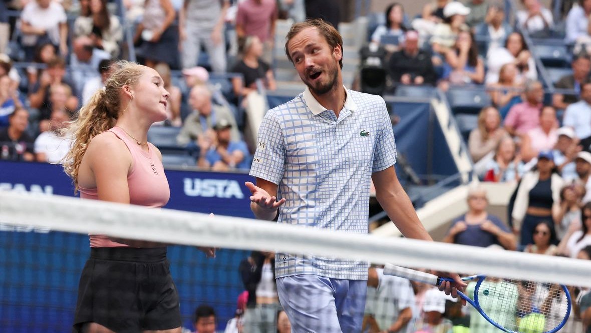 Мирра Андреева и Даниил Медведев.