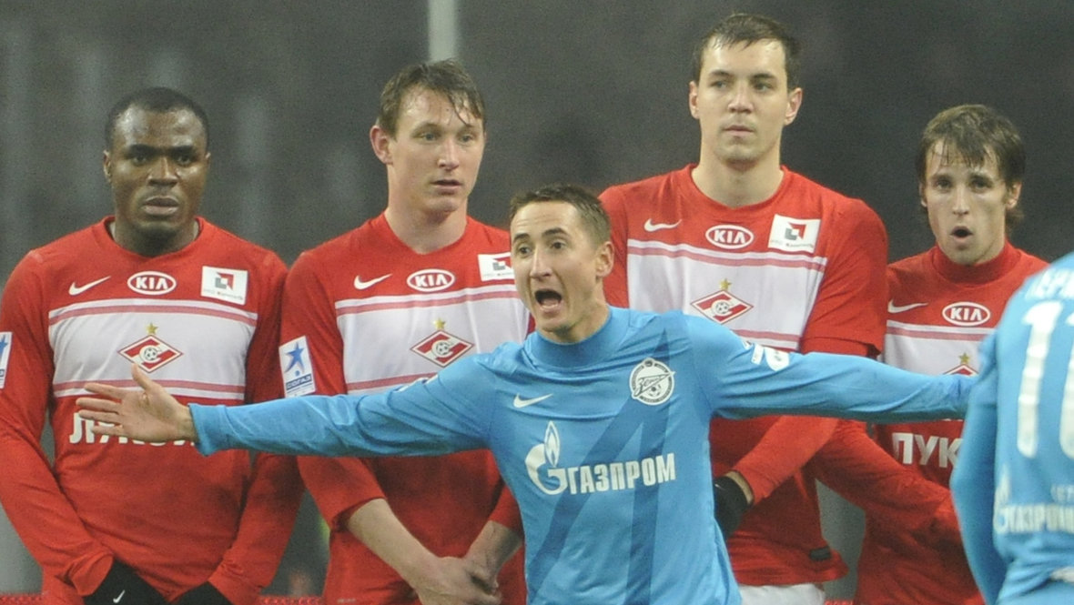 Владимир Быстров в матче «Спартак» — «Зенит». 30 ноября 2012.