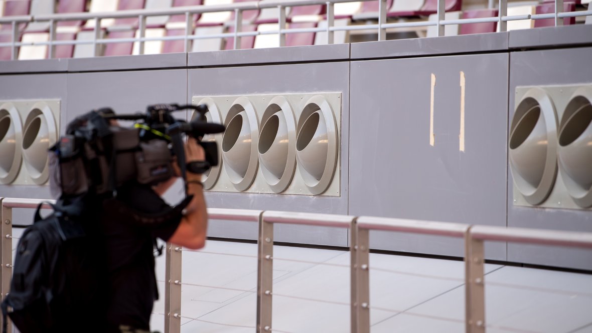 Система кондиционирования на стадионе «Халифа».