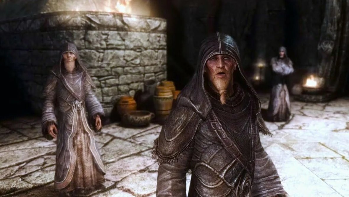 Представители отшельнического ордена-монахов Седобородых из Scrolls Skyrim.