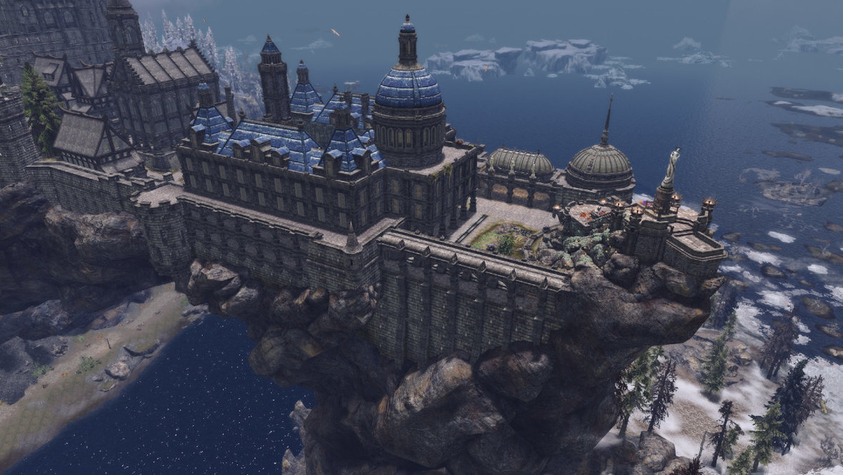 Синий дворец в провинции Солитьюд, построенной на гигантской скале.