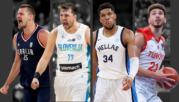 Никола Йокич, Лука Дончич, Яннис Адетокунбо и Алперен Шенгюн.