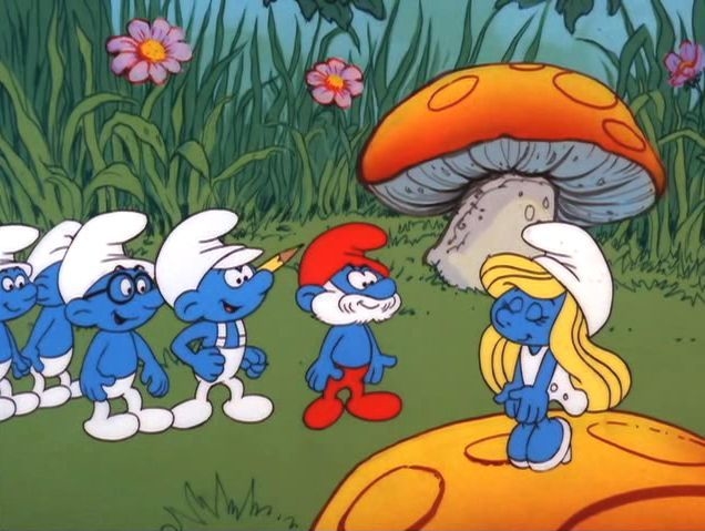 Кадр из мультфильма «Смурфики», реж. Рэй Паттерсон, Карл Урбано, Руди Самора и др., NBC