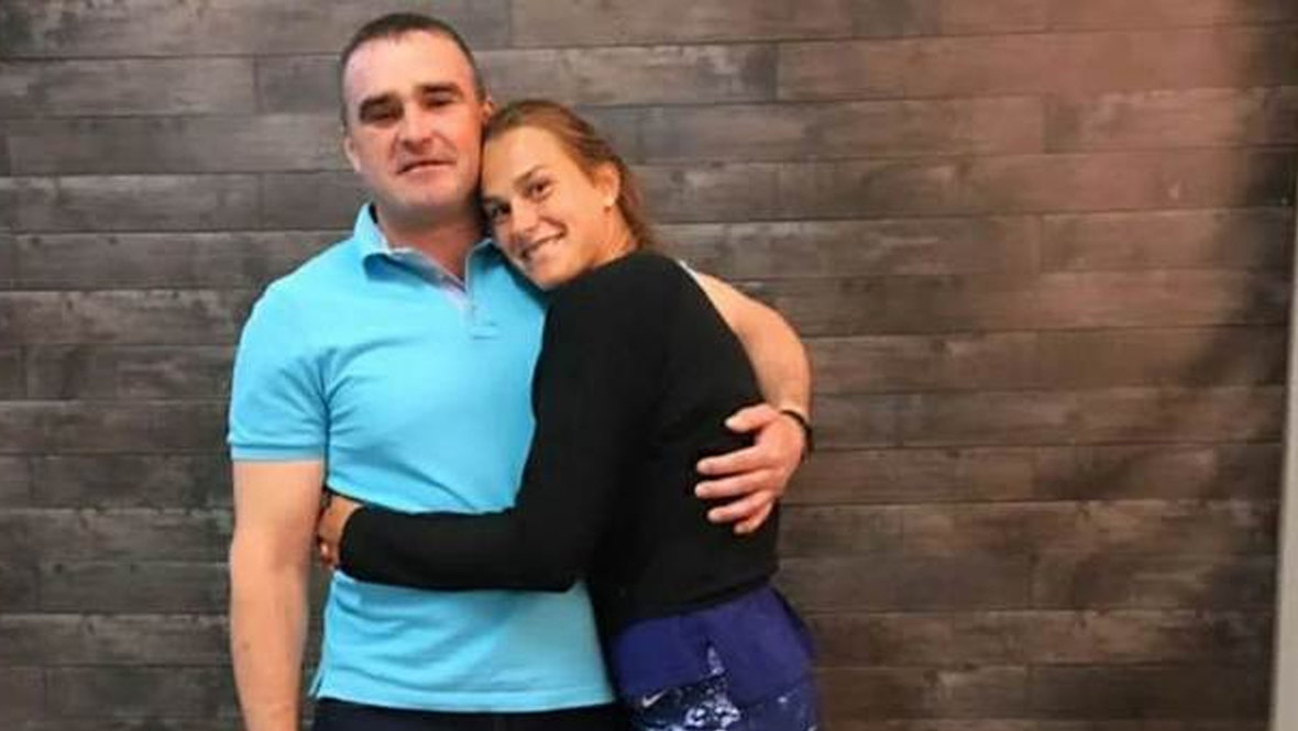 Арина Соболенко с отцом Сергеем.