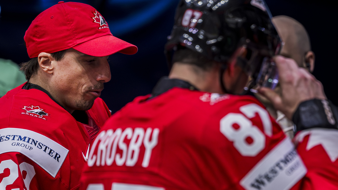 Марк-Андре Флери и Сидни Кросби в сборной Канады.