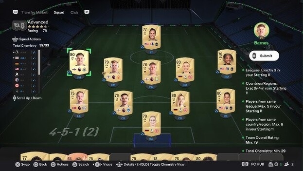 SBC Гибрид лиг и наций в EA FC 25.