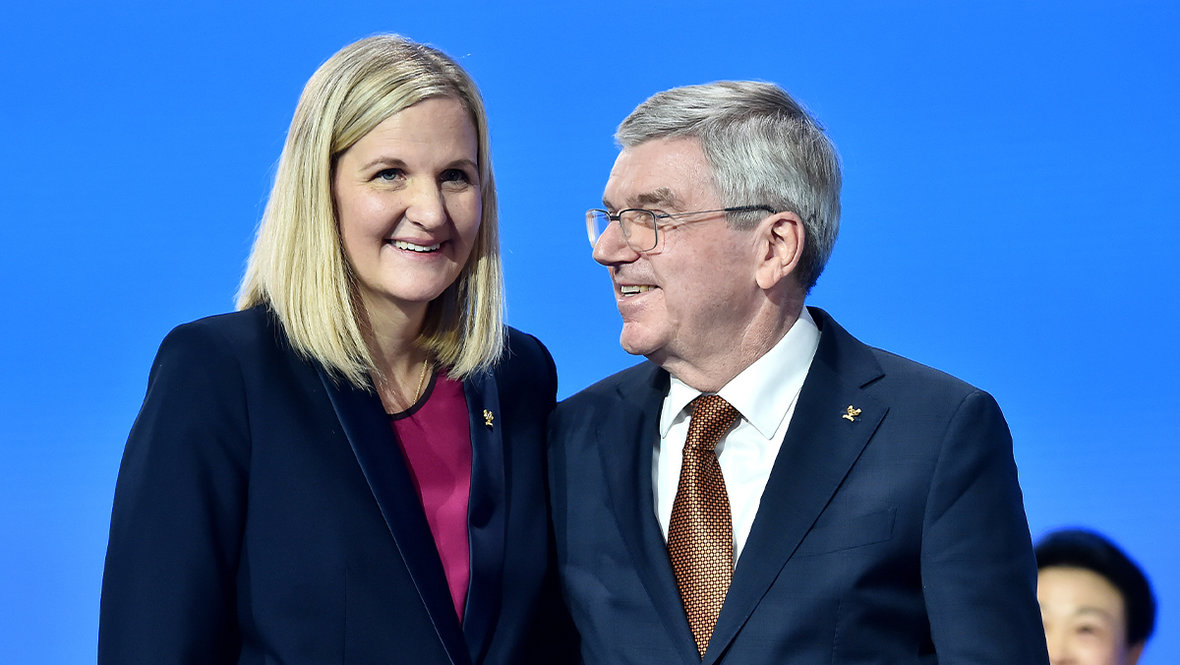 Кирсти Ковентри и Томас Бах.