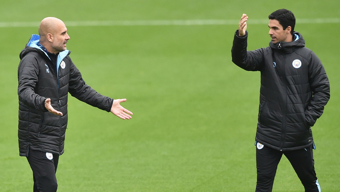 Пеп Гвардиола и Микель Артета.