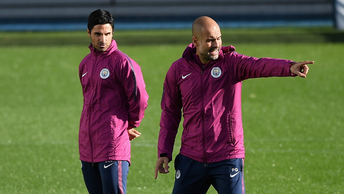 Микель Артета и Пеп Гвардиола.