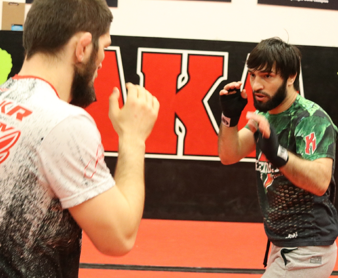 Зубайра Тухугов в спарринге с Хабибом Нурмагомедовым.