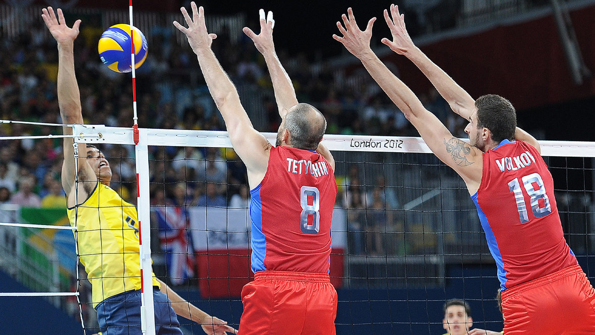 Сергей Тетюхин в финальном матче Олимпиады в Рио против Бразилии.