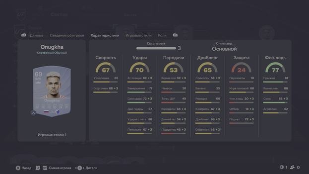 Карточка Германа Онугхи в EA FC 26 Ultimate Team.