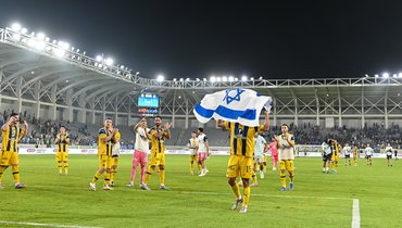 Футболисты «Маккаби» после матча с «Пафосом» в отборе Лиги чемпионов.