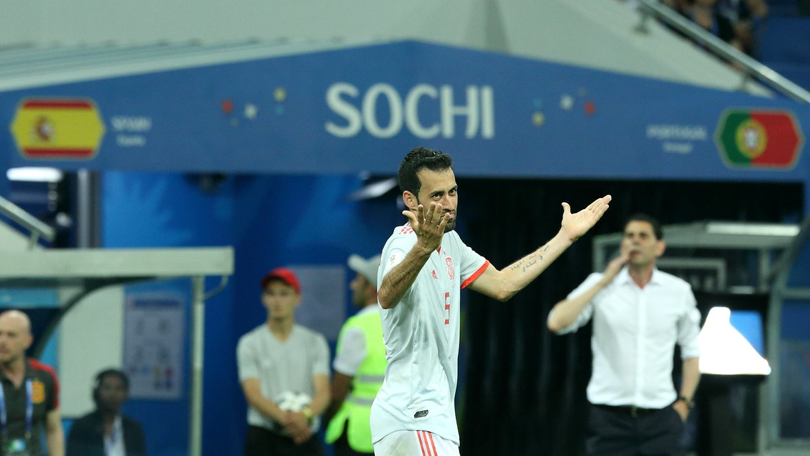 Серхио Бускетс на ЧМ-2018 в России.