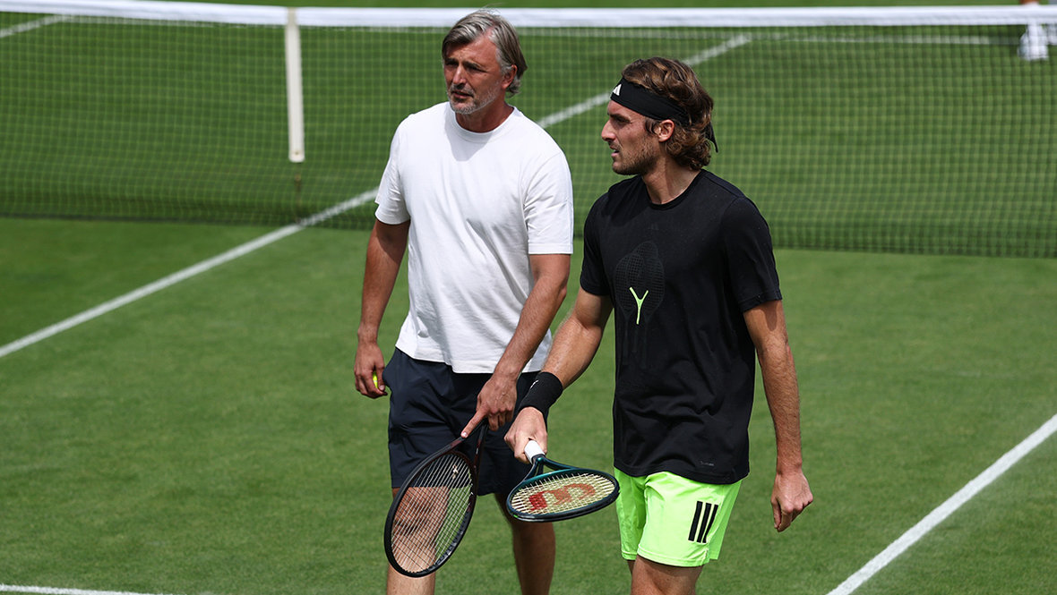 Горан Иванишевич и Стефанос Циципас.