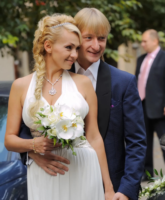 Яна Рудковская и Евгений Плющенко.