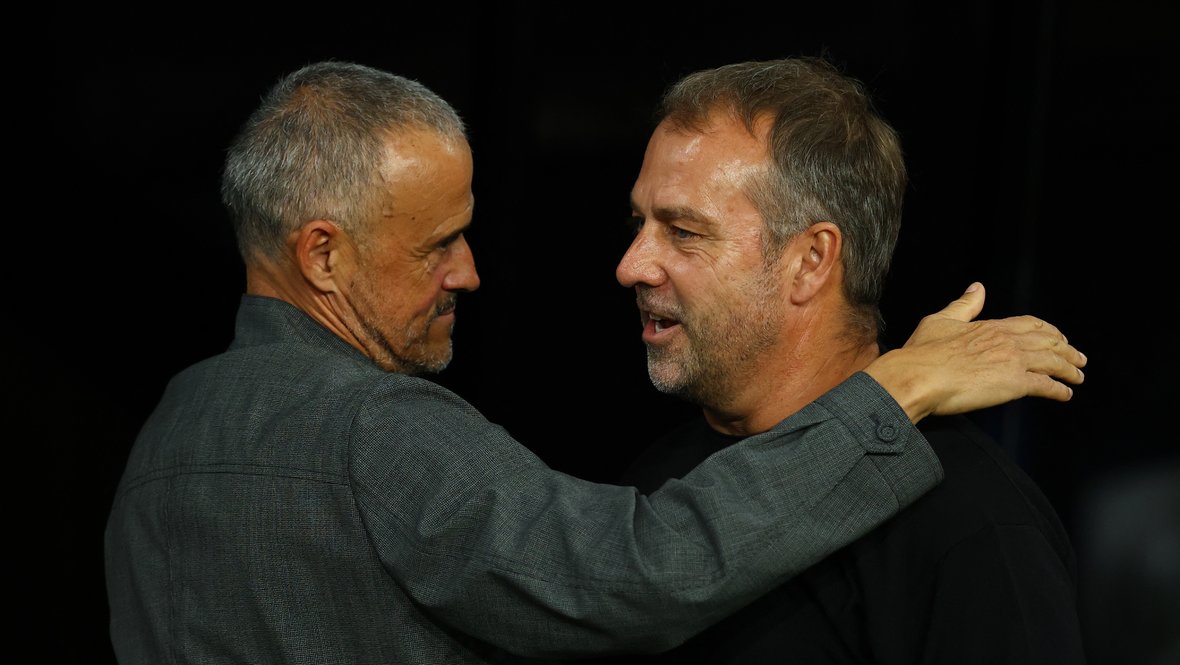 Луис Энрике и Ханси Флик.