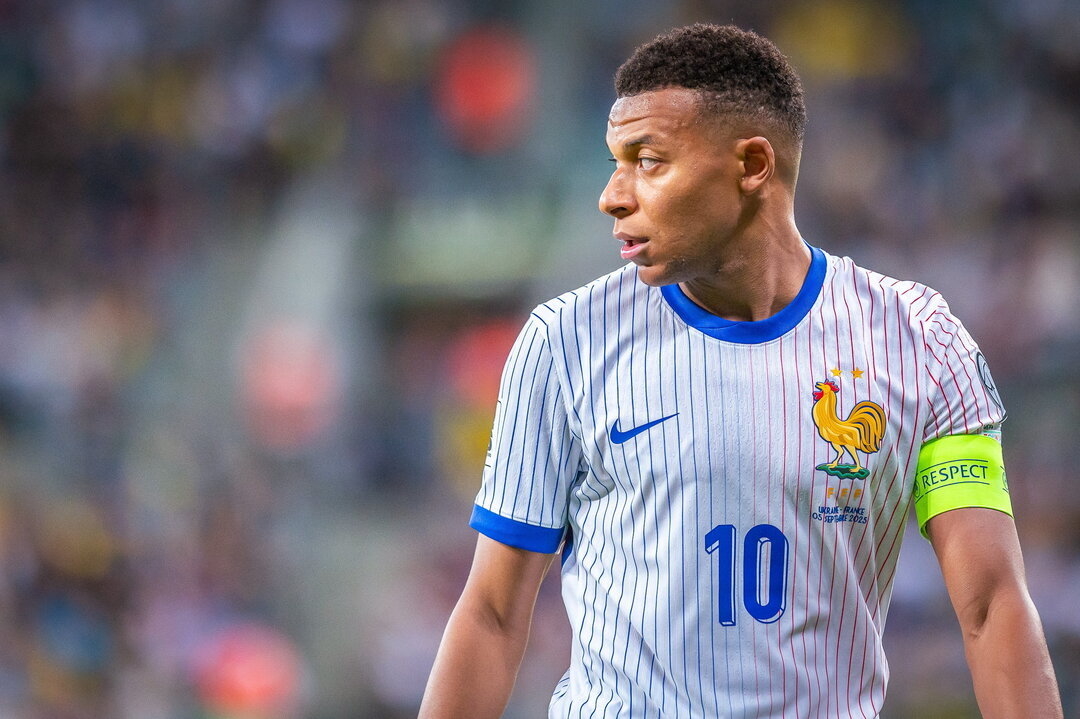Нападающий сборной Франции Килиан Мбаппе.