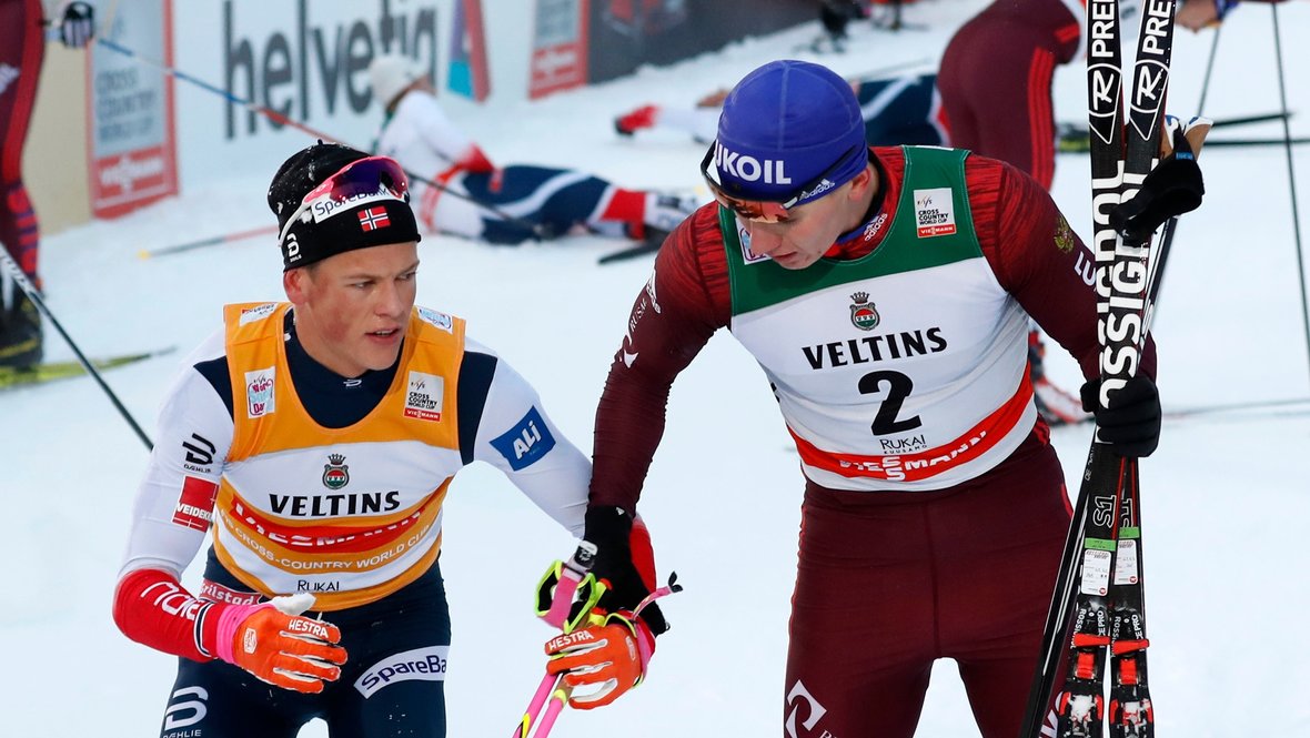 Йоханнес Клебо и Александр Большунов.