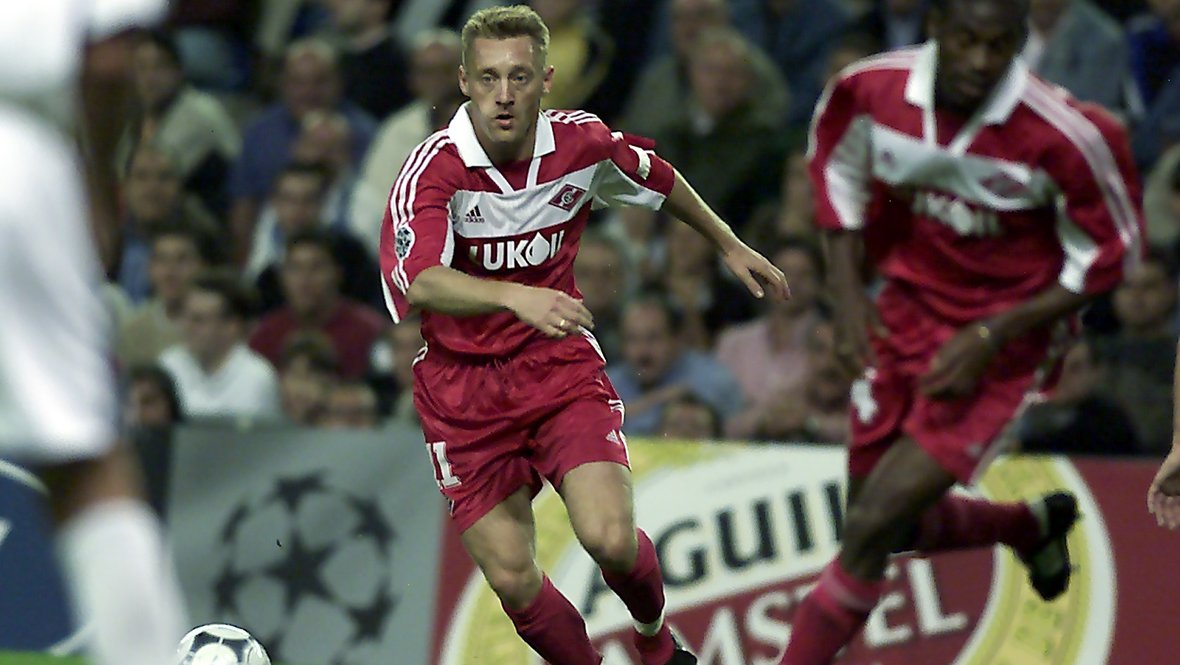 Андрей Тихонов в матче «Спартака» против «Реала».