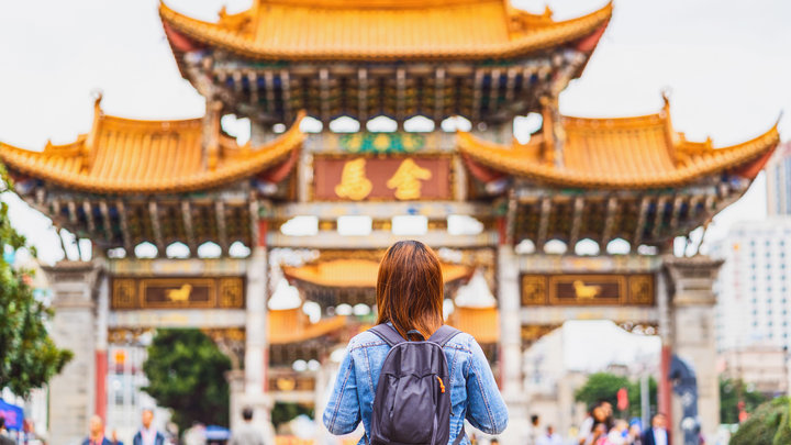 Девушка в Китае