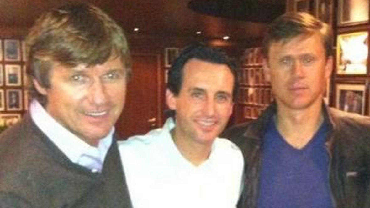 Андрей Мох, Унаи Эмери и Игорь Ледяхов.